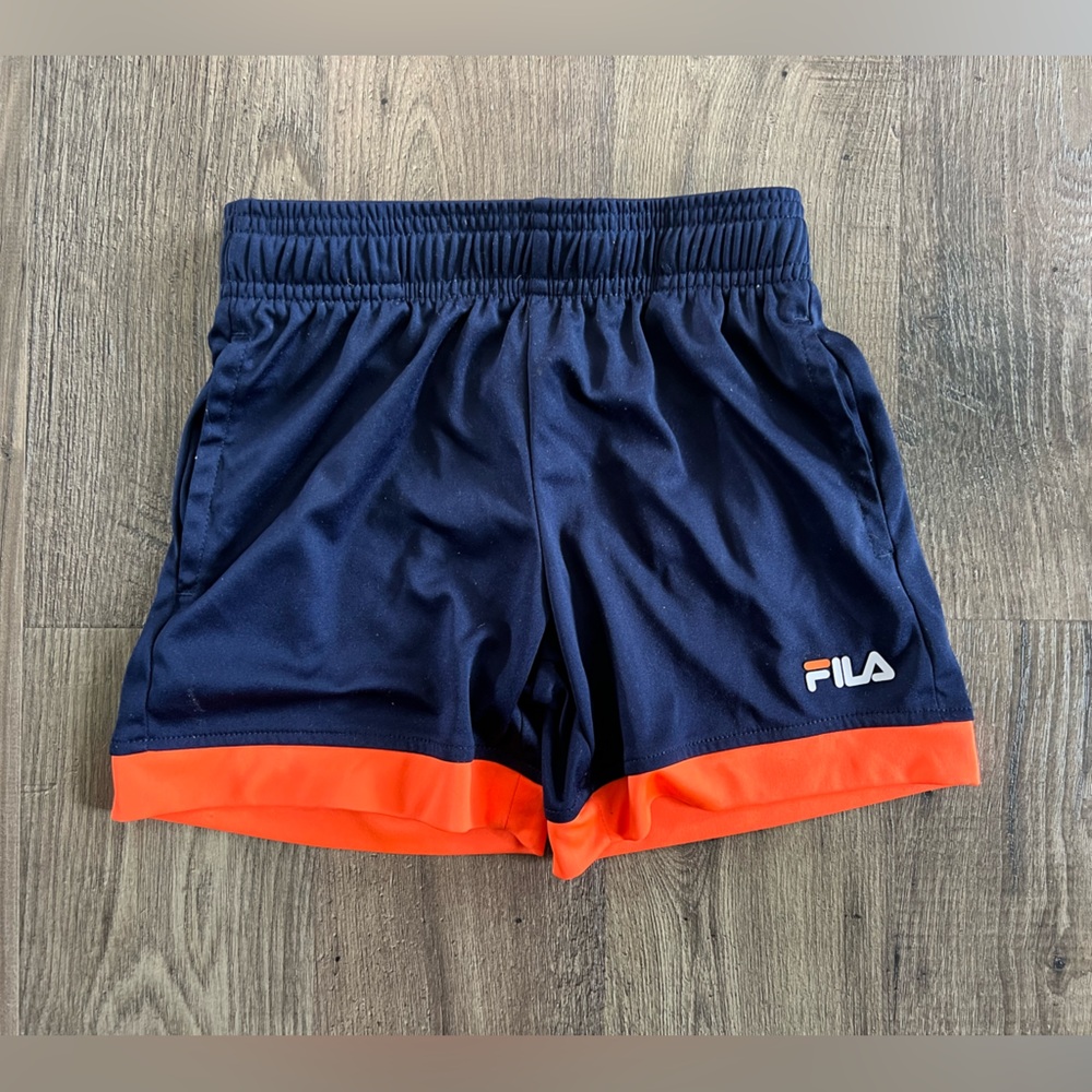 Fila Navy and Orange Boy Shorts